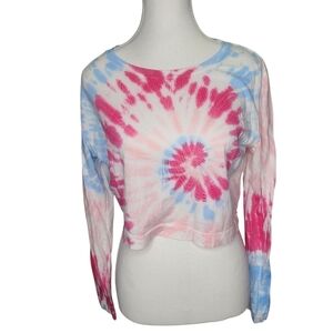 Sundown by Splendid Tie-Dye Long Sleeve Crop Top